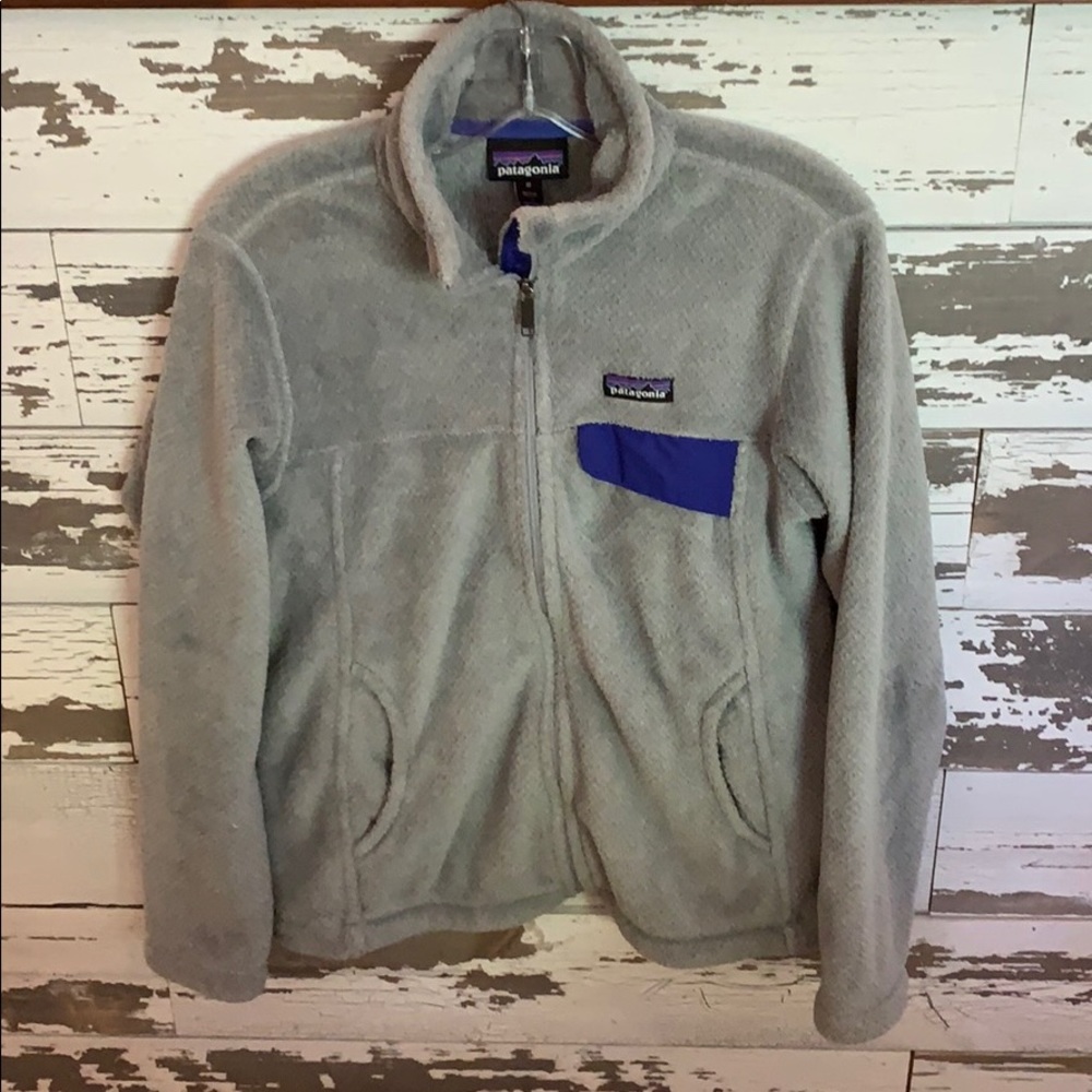 Grey Patagonia retool full zip fleece